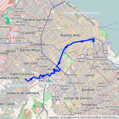 Recorrido R3 Const.-Villegas Desde Cristiania Hasta B. De Irigoyen De ...