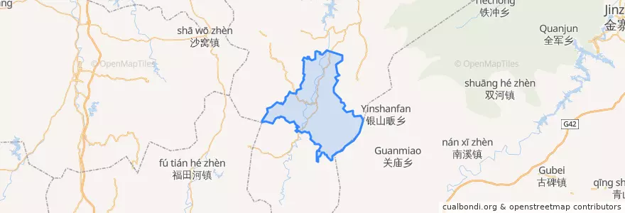 Mapa de ubicacion de 达权店镇.
