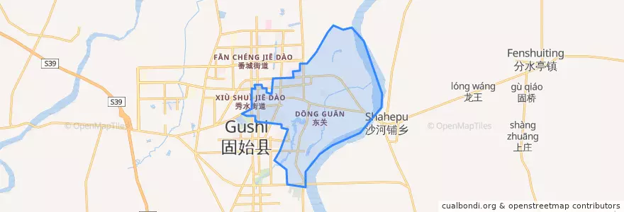 Mapa de ubicacion de 蓼城街道.