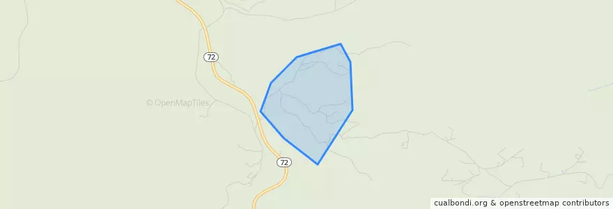 Mapa de ubicacion de Gordon Gulch Campground.
