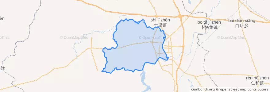 Mapa de ubicacion de Xianshan Subdistrict.