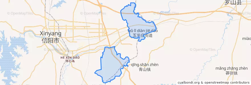 Mapa de ubicacion de 五里店街道.