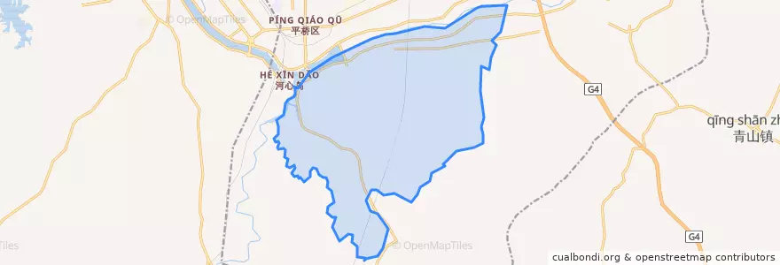 Mapa de ubicacion de 震雷山街道.