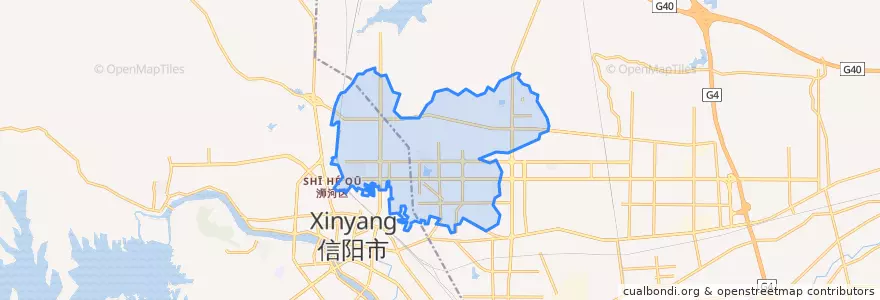 Mapa de ubicacion de 前进街道.