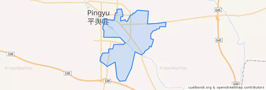 Mapa de ubicacion de 古槐街道.