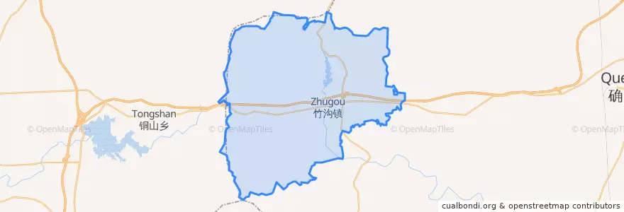 Mapa de ubicacion de 竹沟镇.