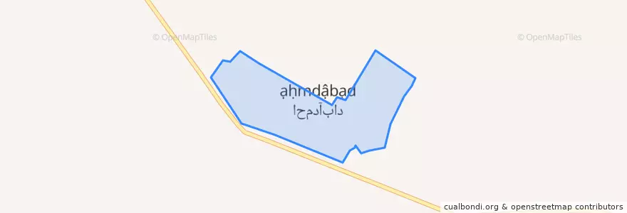 Mapa de ubicacion de Ahmad-Abad.