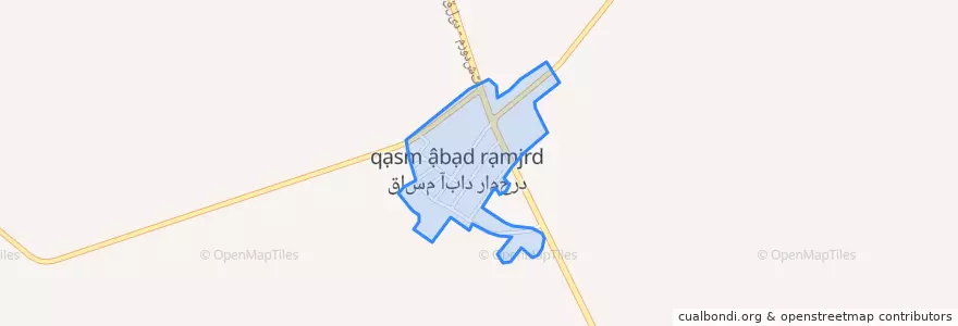 Mapa de ubicacion de قاسم‌آباد رامجرد.
