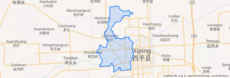 Mapa de ubicacion de Baiting Subdistrict.