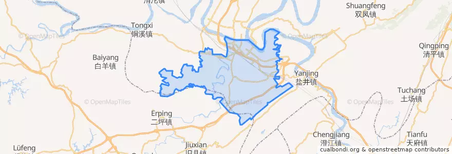 Mapa de ubicacion de 南津街街道.