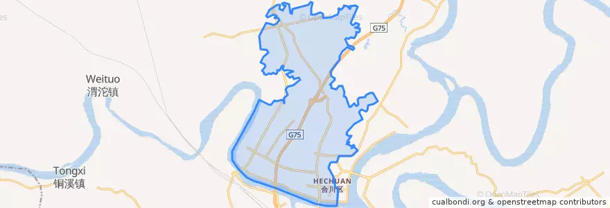 Mapa de ubicacion de 合阳城街道.