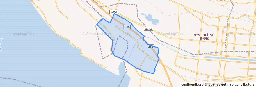 Mapa de ubicacion de Yaomeng Subdistrict.