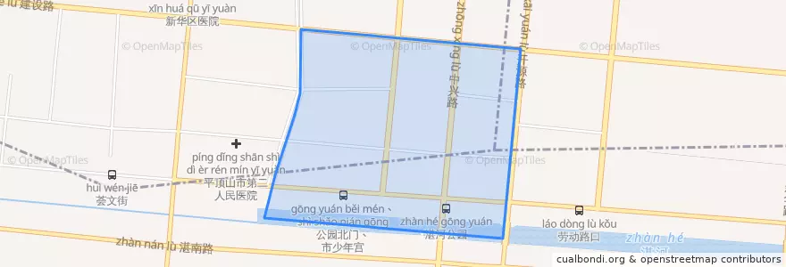 Mapa de ubicacion de 湛河北路街道.