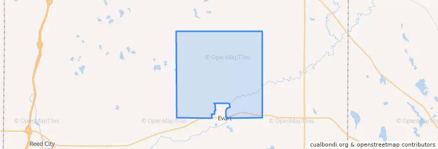 Mapa de ubicacion de Osceola Township.