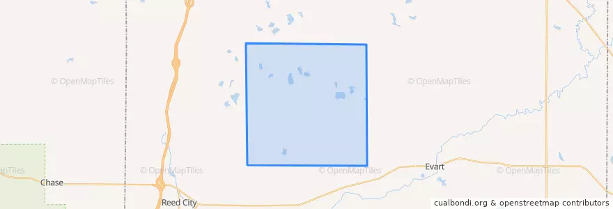 Mapa de ubicacion de Cedar Township.