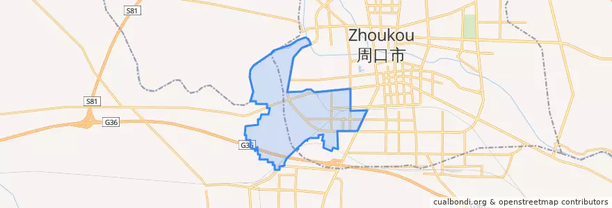Mapa de ubicacion de Chengnan Subdistrict.