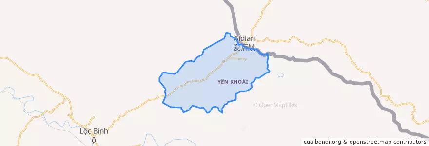 Mapa de ubicacion de Xã Yên Khoái.
