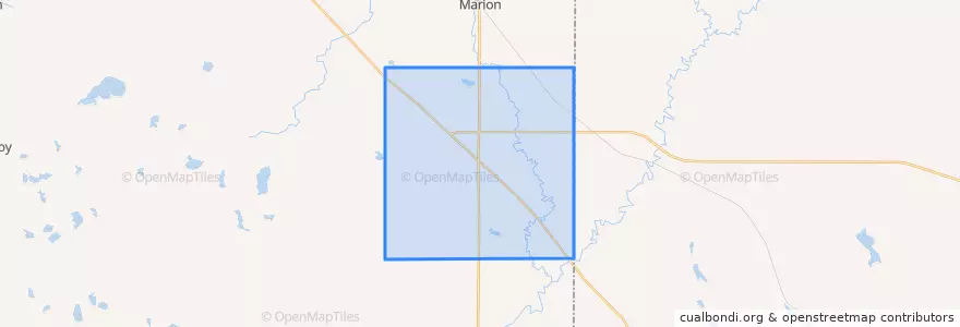 Mapa de ubicacion de Middle Branch Township.