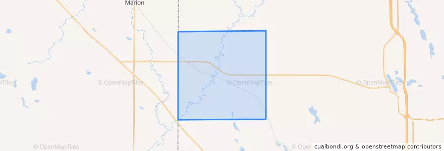 Mapa de ubicacion de Redding Township.