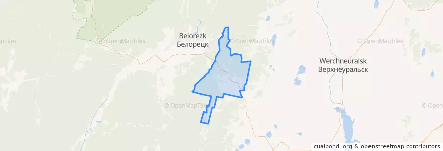 Mapa de ubicacion de Абзаковский сельсовет.