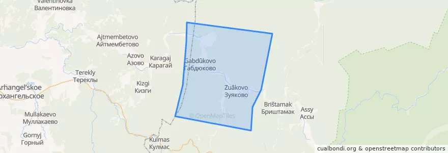 Mapa de ubicacion de Зуяковский сельсовет.