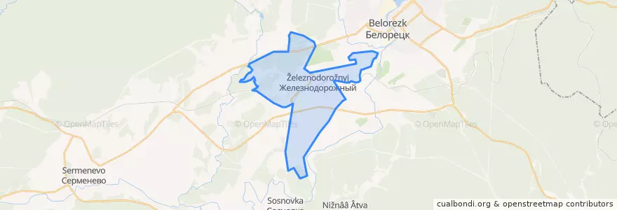 Mapa de ubicacion de Железнодорожный сельсовет.