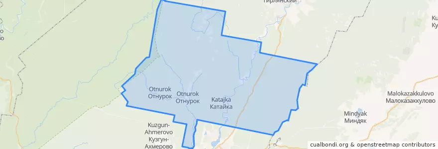 Mapa de ubicacion de Нурский сельсовет.
