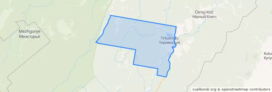 Mapa de ubicacion de Тирлянский сельсовет.
