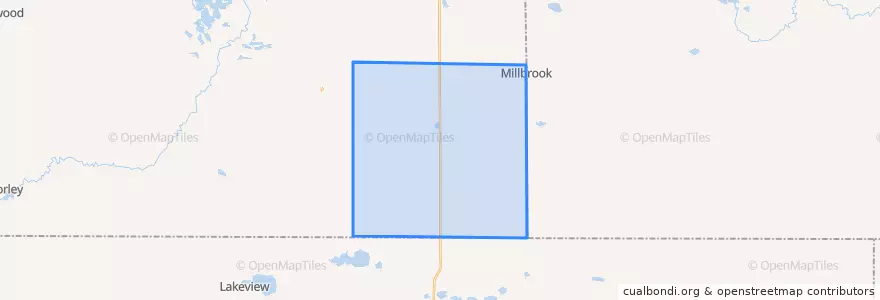 Mapa de ubicacion de Millbrook Township.