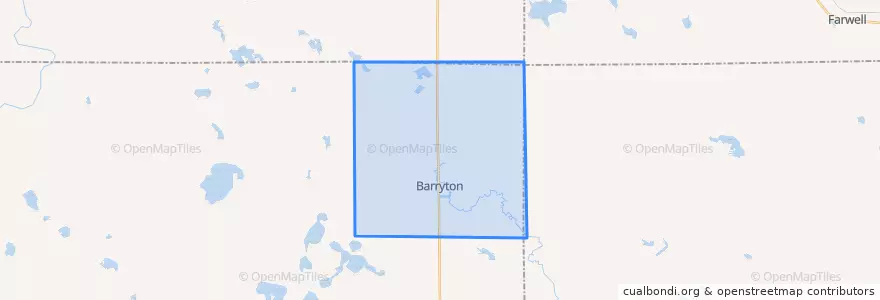 Mapa de ubicacion de Fork Township.