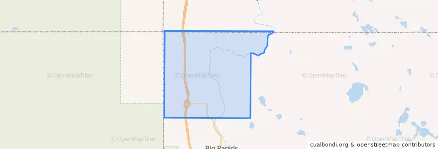 Mapa de ubicacion de Green Charter Township.