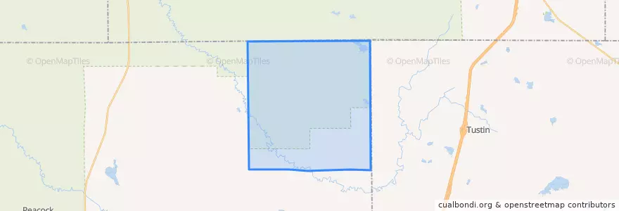 Mapa de ubicacion de Dover Township.