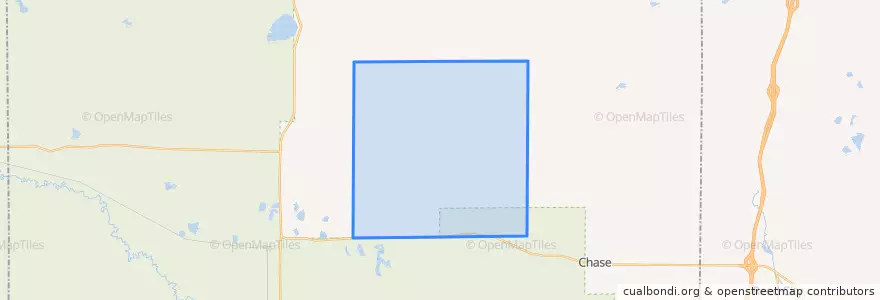Mapa de ubicacion de Cherry Valley Township.