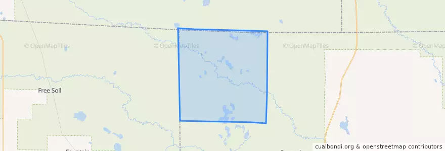 Mapa de ubicacion de Elk Township.