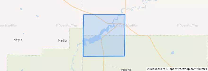 Mapa de ubicacion de Springville Township.