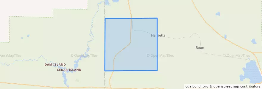 Mapa de ubicacion de Slagle Township.