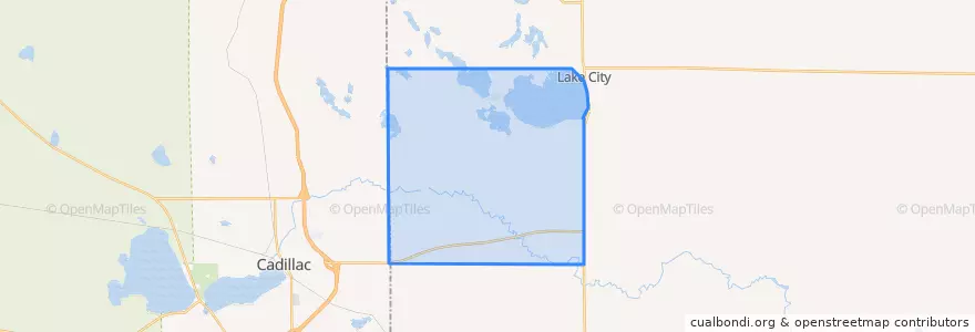 Mapa de ubicacion de Lake Township.