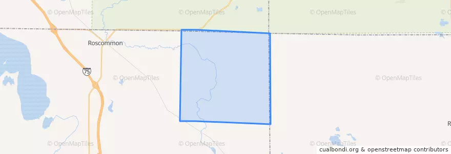 Mapa de ubicacion de Au Sable Township.