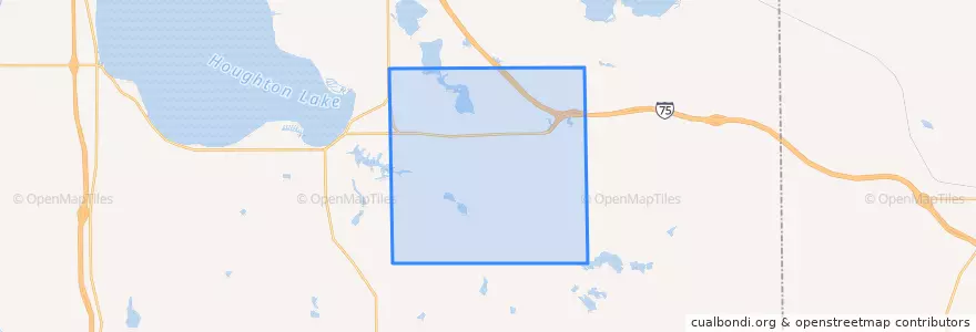 Mapa de ubicacion de Backus Township.
