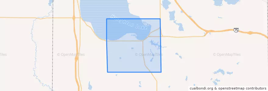 Mapa de ubicacion de Denton Township.