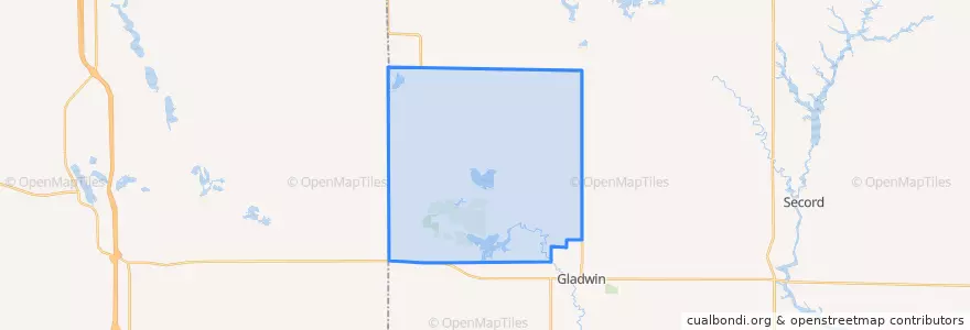 Mapa de ubicacion de Sage Township.