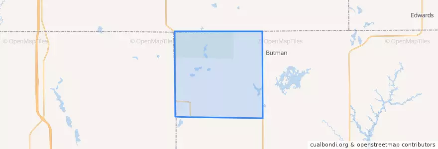 Mapa de ubicacion de Sherman Township.