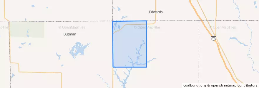 Mapa de ubicacion de Clement Township.