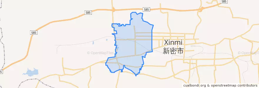 Mapa de ubicacion de Xidajie Subdistrict.