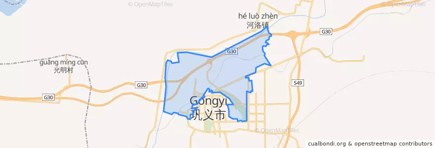 Mapa de ubicacion de 孝义街道.
