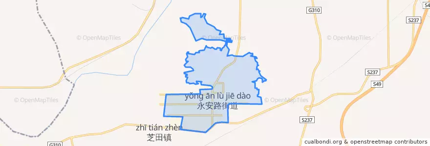 Mapa de ubicacion de 永安路街道.