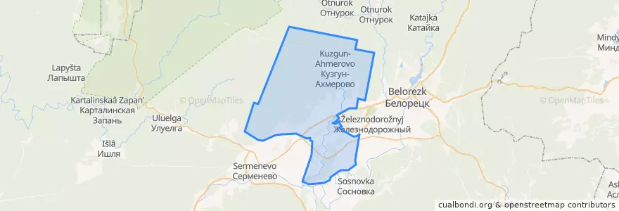 Mapa de ubicacion de Азикеевский сельсовет.