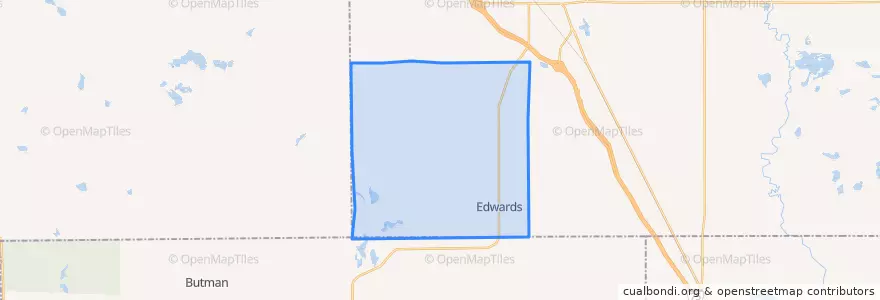 Mapa de ubicacion de Edwards Township.