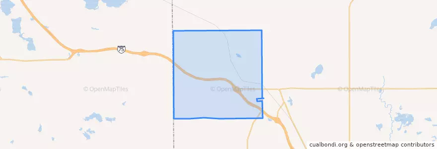Mapa de ubicacion de Ogemaw Township.