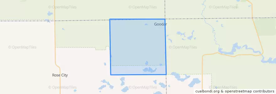 Mapa de ubicacion de Goodar Township.